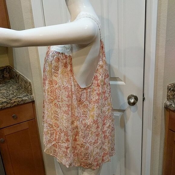 Joie Floral Print Top Large 100% Silk (A7) - Picture 2 of 6